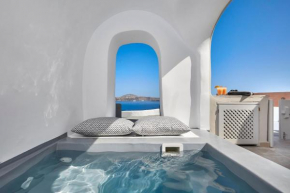 Elegant Santorini House Villa Sensational Caldera View-Outdoor Hot Tub Oia, Tholos